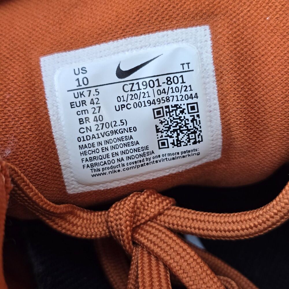 NIKE AIR ZOOM PEGASUS WOMENS SIZE 10 DESERT ORANGE TEXAS CZ1901-801 RUNNING - Picture 7 of 7